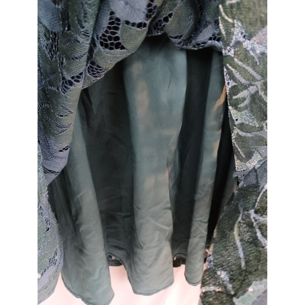 cupshe‎ boho green blue whimsigoth fairycore lace S mini dress western romantic - Picture 9 of 12